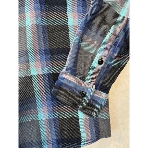 Outerknown Mens Black Plaid Blanket Shirt XXL Heavyweight button down 2XL - Picture 5 of 9